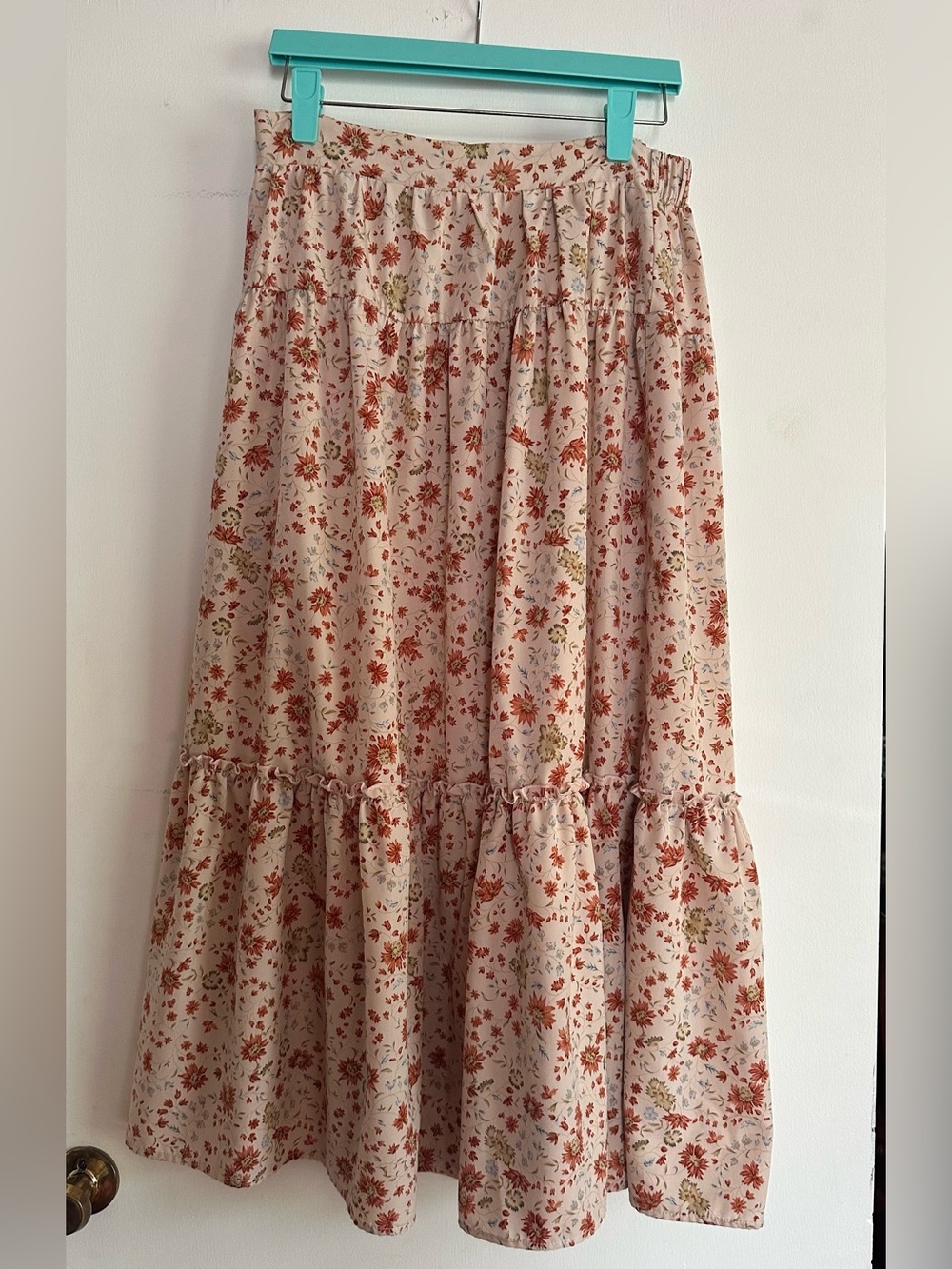 Floral Tiered Maxi Skirt and Top - Pink Floral